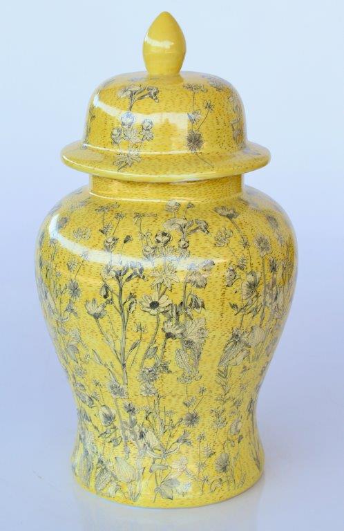 Extra Large Yellow Daisy Ginger Jar
